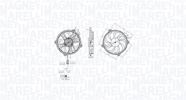 MAGNETI MARELLI Ventilátor chladenia motora 069422855010 1