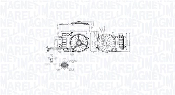 MAGNETI MARELLI Ventilátor chladenia motora 069422858010 1