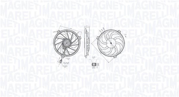 MAGNETI MARELLI Ventilátor chladenia motora 069422865010 1