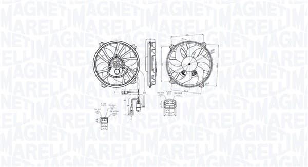 MAGNETI MARELLI Ventilátor chladenia motora 069422870010 1