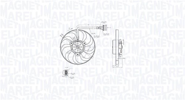 MAGNETI MARELLI Ventilátor chladenia motora 069422876010 1
