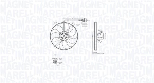 MAGNETI MARELLI Ventilátor chladenia motora 069422877010 1