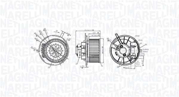 MAGNETI MARELLI Vnútorný ventilátor 069412231010 1