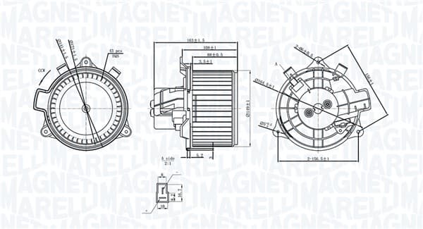 MAGNETI MARELLI Vnútorný ventilátor 069412375010 1