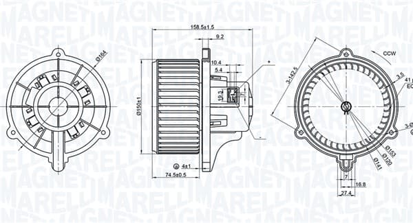 MAGNETI MARELLI Vnútorný ventilátor 069412384010 1