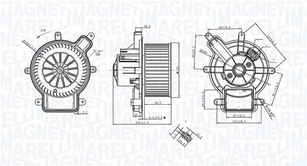 MAGNETI MARELLI Vnútorný ventilátor 069412398010 1