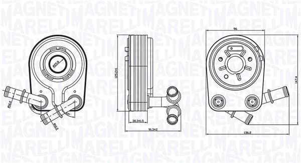 MAGNETI MARELLI Chladič motorového oleja 350300000100 1