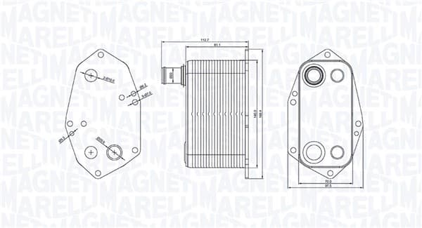 MAGNETI MARELLI Chladič motorového oleja 350300000200 1
