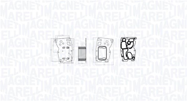 MAGNETI MARELLI Chladič motorového oleja 350300000300 1