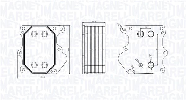 MAGNETI MARELLI Chladič motorového oleja 350300000500 1