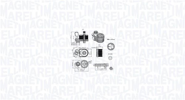 MAGNETI MARELLI Chladič motorového oleja 350300001100 1