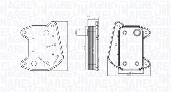 MAGNETI MARELLI Chladič motorového oleja 350300001700 1