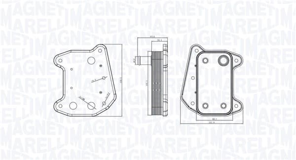 MAGNETI MARELLI Chladič motorového oleja 350300001800 1