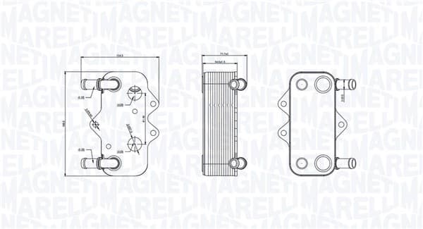 MAGNETI MARELLI Chladič motorového oleja 350300002100 1