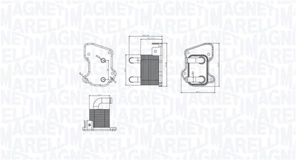 MAGNETI MARELLI Chladič motorového oleja 350300002200 1