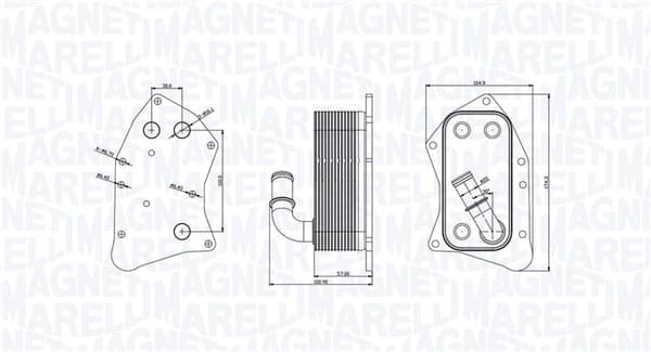 MAGNETI MARELLI Chladič motorového oleja 350300002300 1