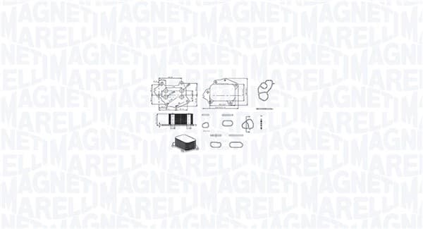 MAGNETI MARELLI Chladič motorového oleja 350300002700 1