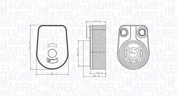 MAGNETI MARELLI Chladič motorového oleja 350300002800 1