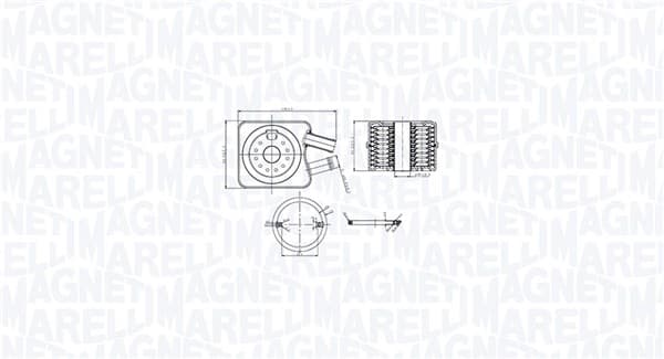 MAGNETI MARELLI Chladič motorového oleja 350300003200 1