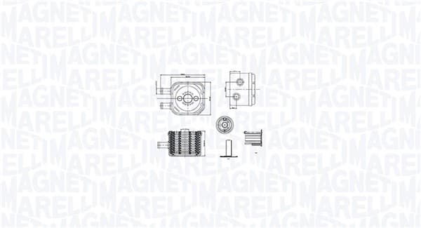 MAGNETI MARELLI Chladič motorového oleja 350300003500 1