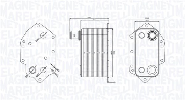 MAGNETI MARELLI Chladič motorového oleja 350300004000 1