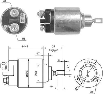 MAGNETI MARELLI Elektromagnetický spínač pre štartér 940113050011 1