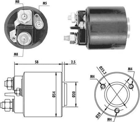 MAGNETI MARELLI Elektromagnetický spínač pre štartér 940113050059 1