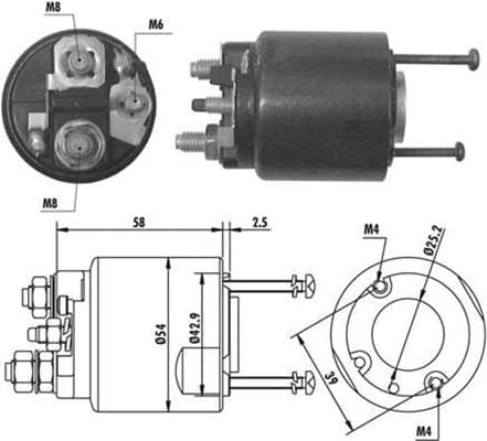 MAGNETI MARELLI Elektromagnetický spínač pre štartér 940113050064 1