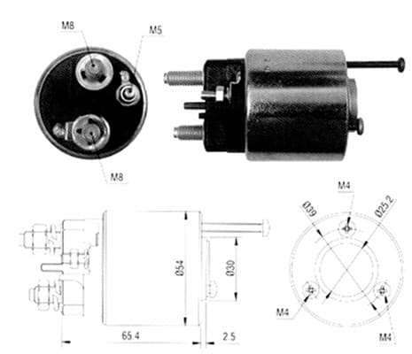 MAGNETI MARELLI Elektromagnetický spínač pre štartér 940113050065 1