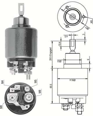 MAGNETI MARELLI Elektromagnetický spínač pre štartér 940113050124 1