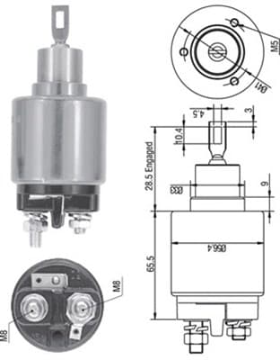 MAGNETI MARELLI Elektromagnetický spínač pre štartér 940113050128 1
