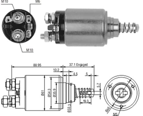 MAGNETI MARELLI Elektromagnetický spínač pre štartér 940113050186 1
