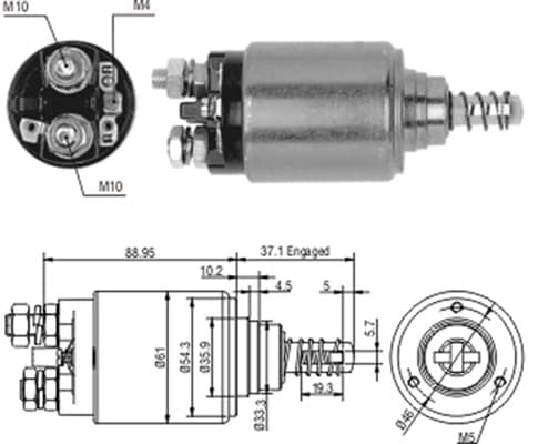 MAGNETI MARELLI Elektromagnetický spínač pre štartér 940113050187 1