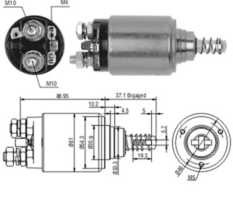 MAGNETI MARELLI Elektromagnetický spínač pre štartér 940113050189 1