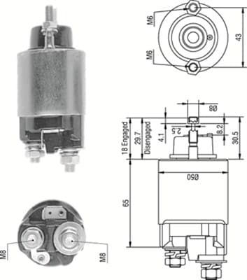 MAGNETI MARELLI Elektromagnetický spínač pre štartér 940113050233 1