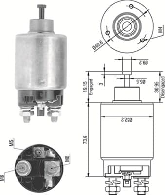 MAGNETI MARELLI Elektromagnetický spínač pre štartér 940113050316 1