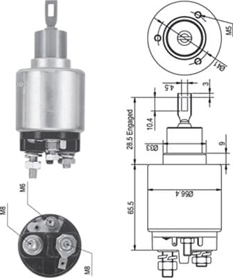 MAGNETI MARELLI Elektromagnetický spínač pre štartér 940113050344 1