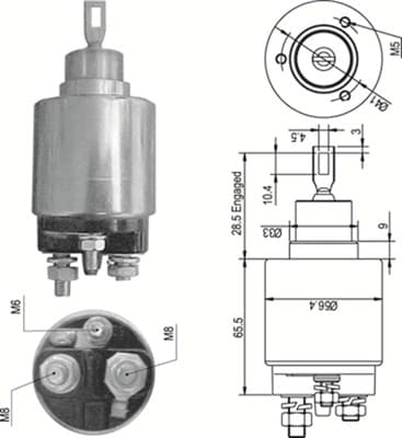 MAGNETI MARELLI Elektromagnetický spínač pre štartér 940113050348 1