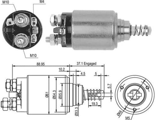 MAGNETI MARELLI Elektromagnetický spínač pre štartér 940113050376 1