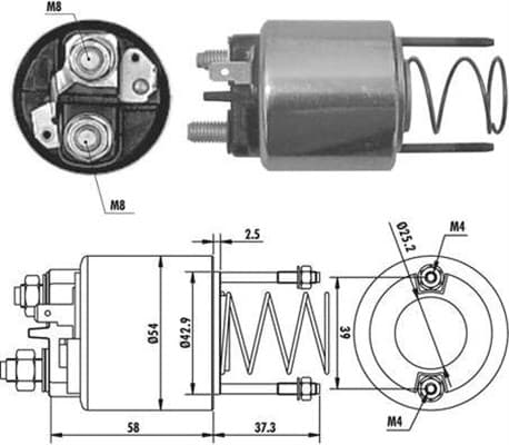 MAGNETI MARELLI Elektromagnetický spínač pre štartér 940113050382 1