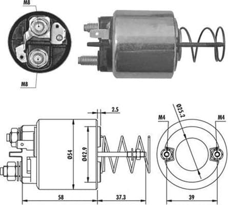 MAGNETI MARELLI Elektromagnetický spínač pre štartér 940113050386 1