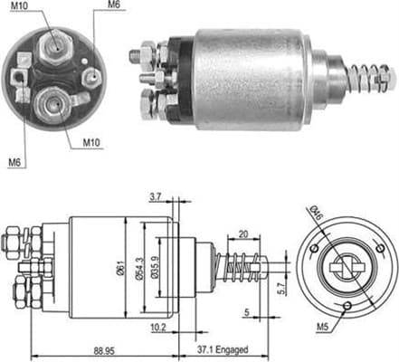 MAGNETI MARELLI Elektromagnetický spínač pre štartér 940113050389 1