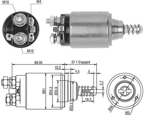 MAGNETI MARELLI Elektromagnetický spínač pre štartér 940113050402 1