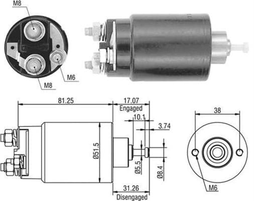 MAGNETI MARELLI Elektromagnetický spínač pre štartér 940113050404 1