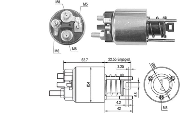 MAGNETI MARELLI Elektromagnetický spínač pre štartér 940113050423 1