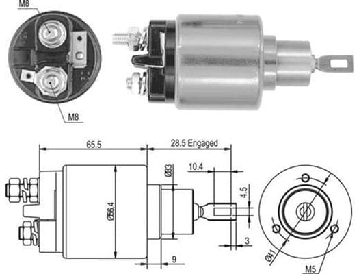 MAGNETI MARELLI Elektromagnetický spínač pre štartér 940113050435 1