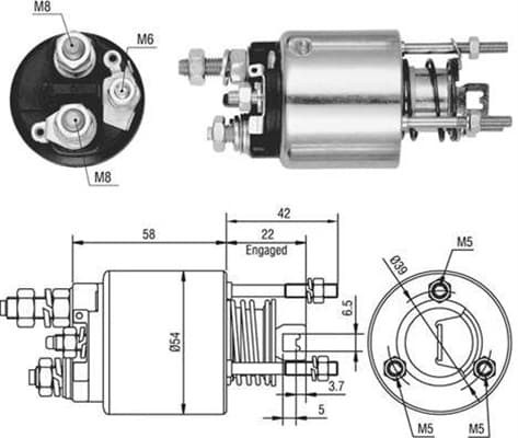 MAGNETI MARELLI Elektromagnetický spínač pre štartér 940113050436 1