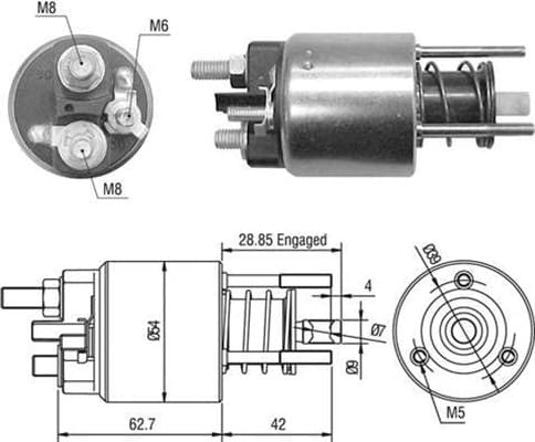 MAGNETI MARELLI Elektromagnetický spínač pre štartér 940113050453 1