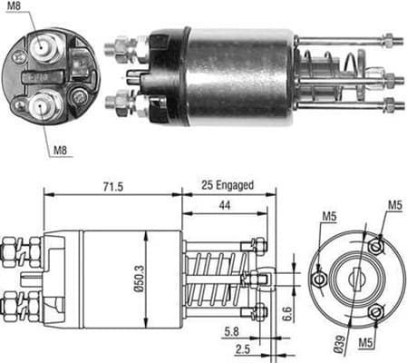 MAGNETI MARELLI Elektromagnetický spínač pre štartér 940113050460 1