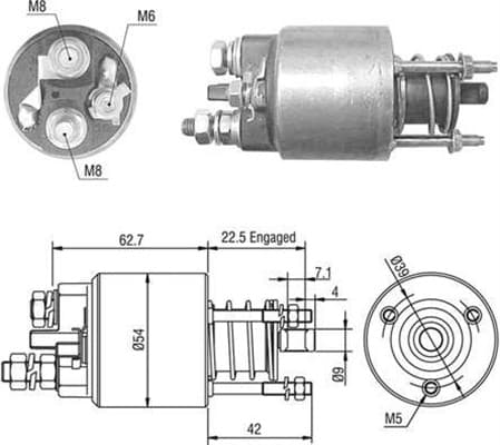 MAGNETI MARELLI Elektromagnetický spínač pre štartér 940113050470 1